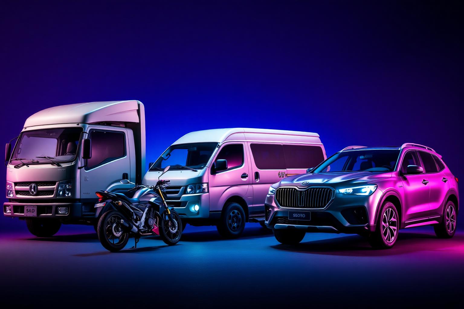Caminhão, van, moto, SUV e carro protegidos pela Coonecta